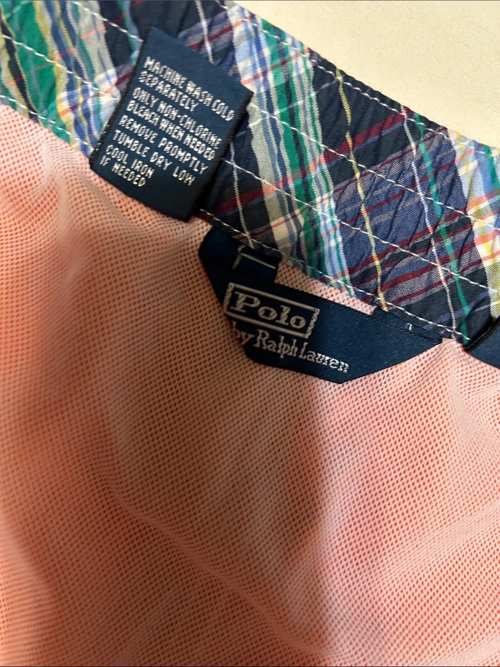 Polo by Ralph Lauren Orange Men's Swim Board Shorts with Drawstring